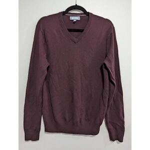 Bonobos extra fine merino wool plum V-neck sweater size xs